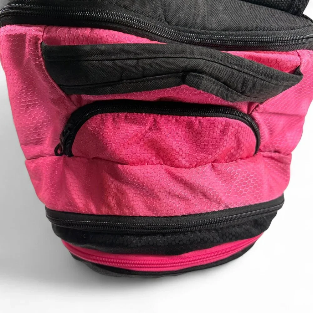 Adidas Backpack Black Pink Girls‎ Large School Pockets Outdoor Travel